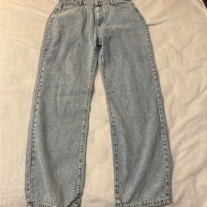 SHEIN Light Blue Wide Leg Jeans